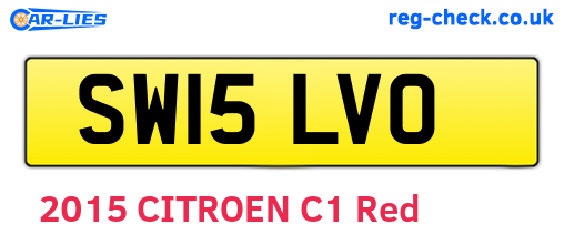 SW15LVO are the vehicle registration plates.