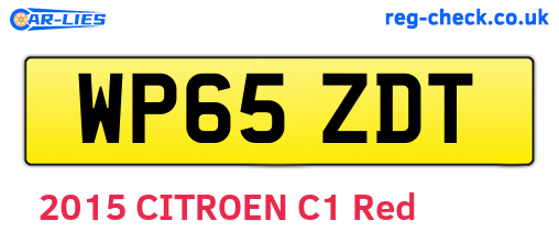 WP65ZDT are the vehicle registration plates.