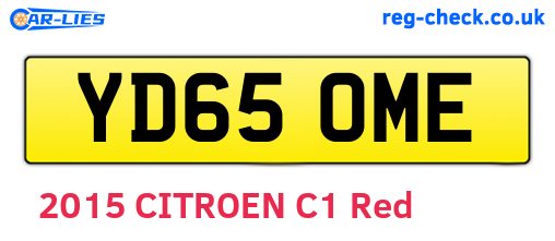 YD65OME are the vehicle registration plates.