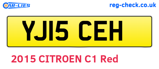 YJ15CEH are the vehicle registration plates.
