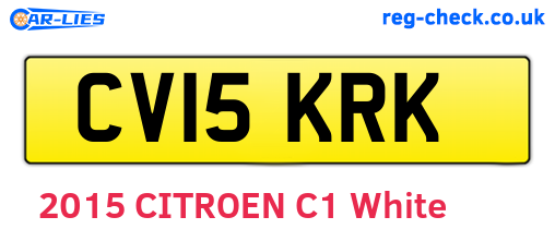 CV15KRK are the vehicle registration plates.