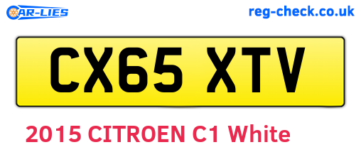 CX65XTV are the vehicle registration plates.