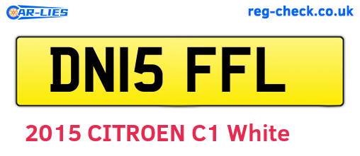 DN15FFL are the vehicle registration plates.