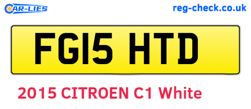 FG15HTD are the vehicle registration plates.