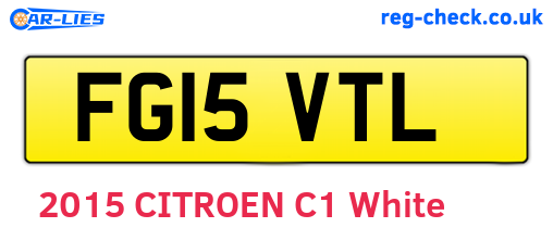 FG15VTL are the vehicle registration plates.