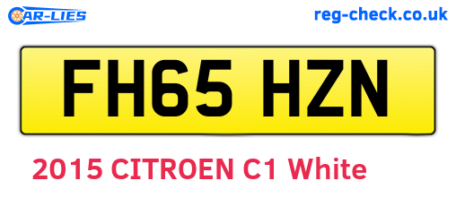 FH65HZN are the vehicle registration plates.