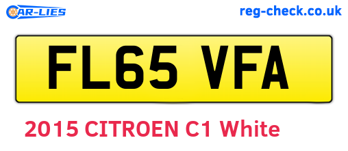 FL65VFA are the vehicle registration plates.