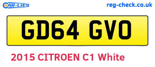 GD64GVO are the vehicle registration plates.