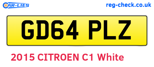 GD64PLZ are the vehicle registration plates.