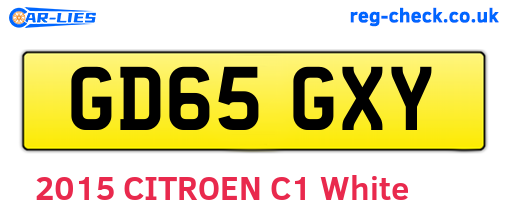 GD65GXY are the vehicle registration plates.