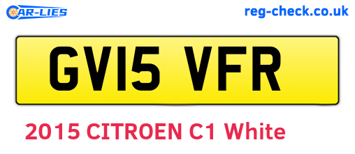 GV15VFR are the vehicle registration plates.
