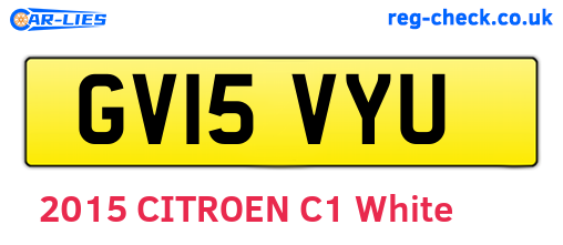 GV15VYU are the vehicle registration plates.