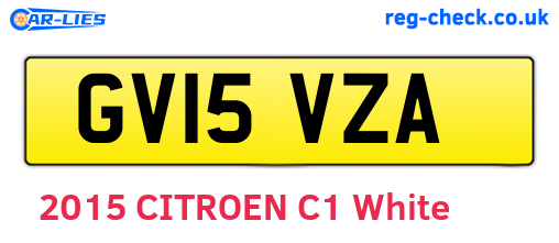 GV15VZA are the vehicle registration plates.