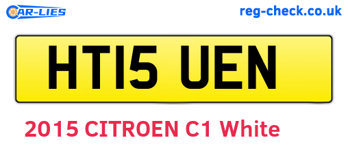 HT15UEN are the vehicle registration plates.