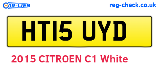 HT15UYD are the vehicle registration plates.