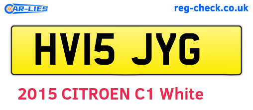 HV15JYG are the vehicle registration plates.