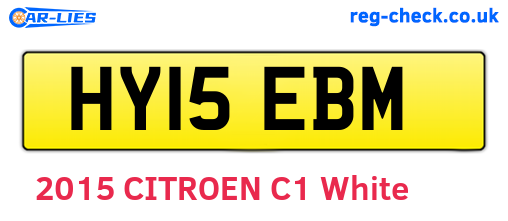 HY15EBM are the vehicle registration plates.