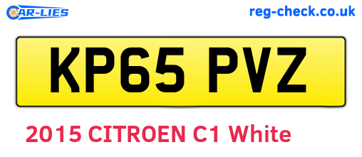 KP65PVZ are the vehicle registration plates.