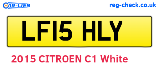 LF15HLY are the vehicle registration plates.