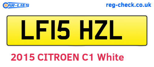 LF15HZL are the vehicle registration plates.