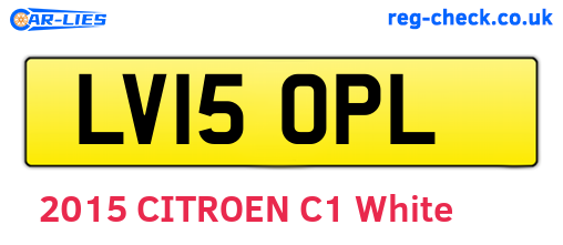 LV15OPL are the vehicle registration plates.