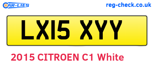 LX15XYY are the vehicle registration plates.