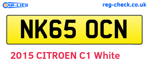 NK65OCN are the vehicle registration plates.