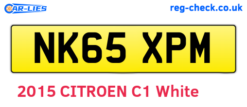 NK65XPM are the vehicle registration plates.