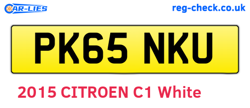PK65NKU are the vehicle registration plates.