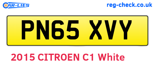 PN65XVY are the vehicle registration plates.