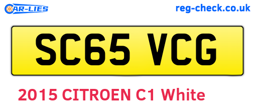 SC65VCG are the vehicle registration plates.