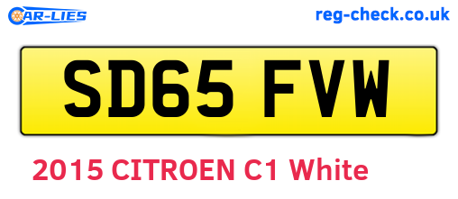 SD65FVW are the vehicle registration plates.