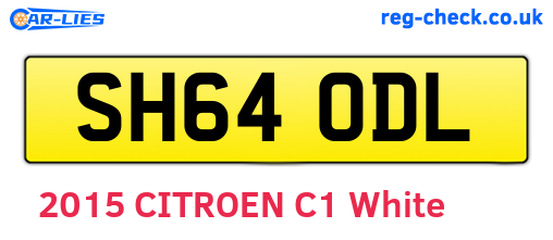 SH64ODL are the vehicle registration plates.