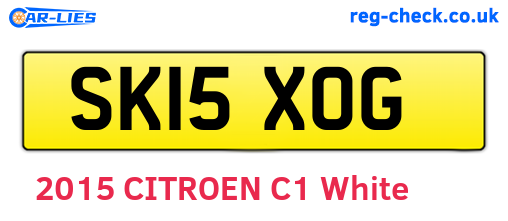 SK15XOG are the vehicle registration plates.