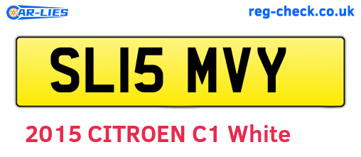 SL15MVY are the vehicle registration plates.