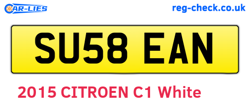 SU58EAN are the vehicle registration plates.