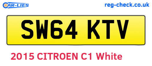 SW64KTV are the vehicle registration plates.