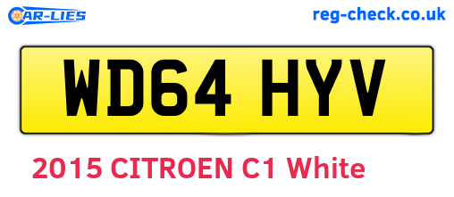 WD64HYV are the vehicle registration plates.