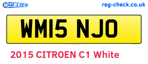 WM15NJO are the vehicle registration plates.