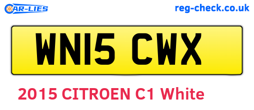 WN15CWX are the vehicle registration plates.