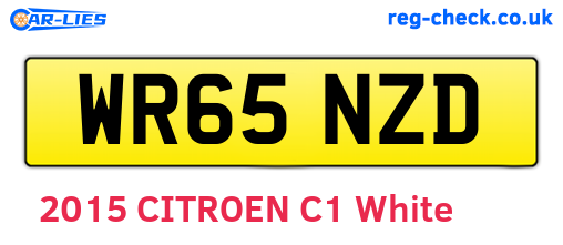 WR65NZD are the vehicle registration plates.