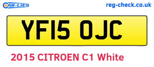 YF15OJC are the vehicle registration plates.