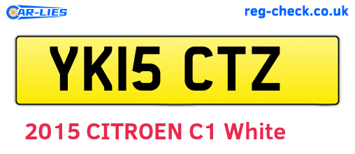 YK15CTZ are the vehicle registration plates.