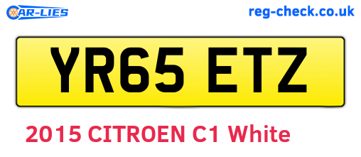 YR65ETZ are the vehicle registration plates.