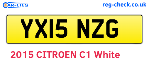 YX15NZG are the vehicle registration plates.