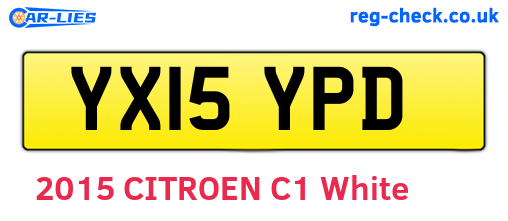 YX15YPD are the vehicle registration plates.