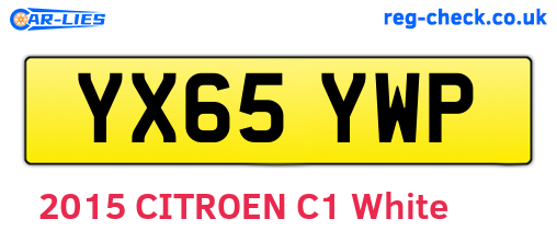 YX65YWP are the vehicle registration plates.