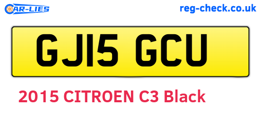 GJ15GCU are the vehicle registration plates.