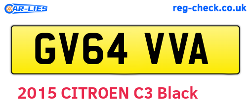 GV64VVA are the vehicle registration plates.