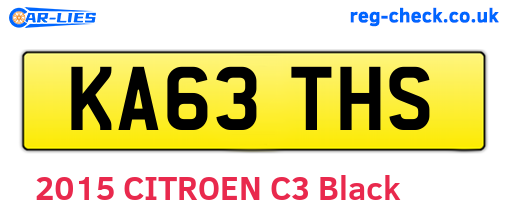 KA63THS are the vehicle registration plates.